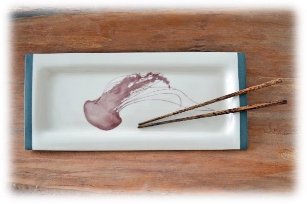 Assiette à sushi - collection Méduse - La Meduse - Verre soufflé