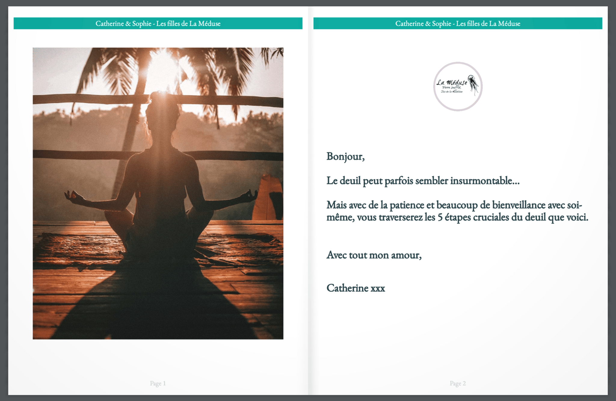 "Les 5 Étapes pour bien vivre son deuil" - La Méduse - La Meduse - Verre soufflé