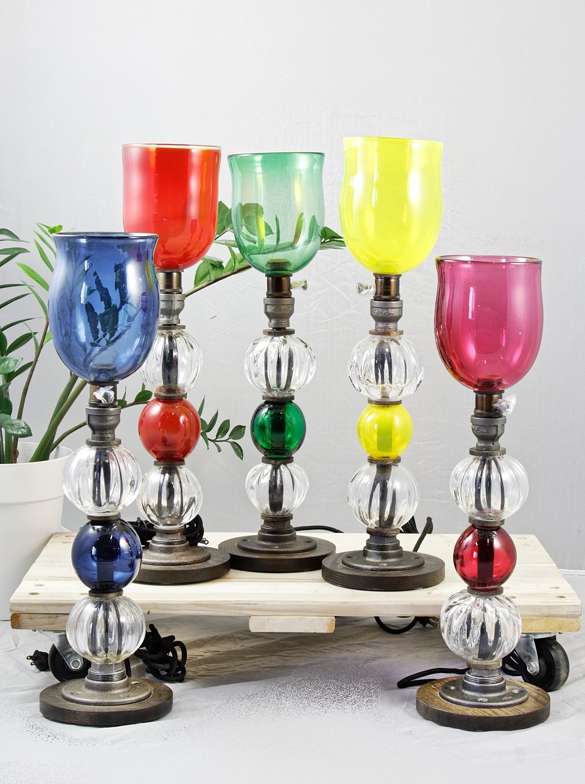 Lampe de chevet en verre soufflé - grande - La Meduse - Verre soufflé