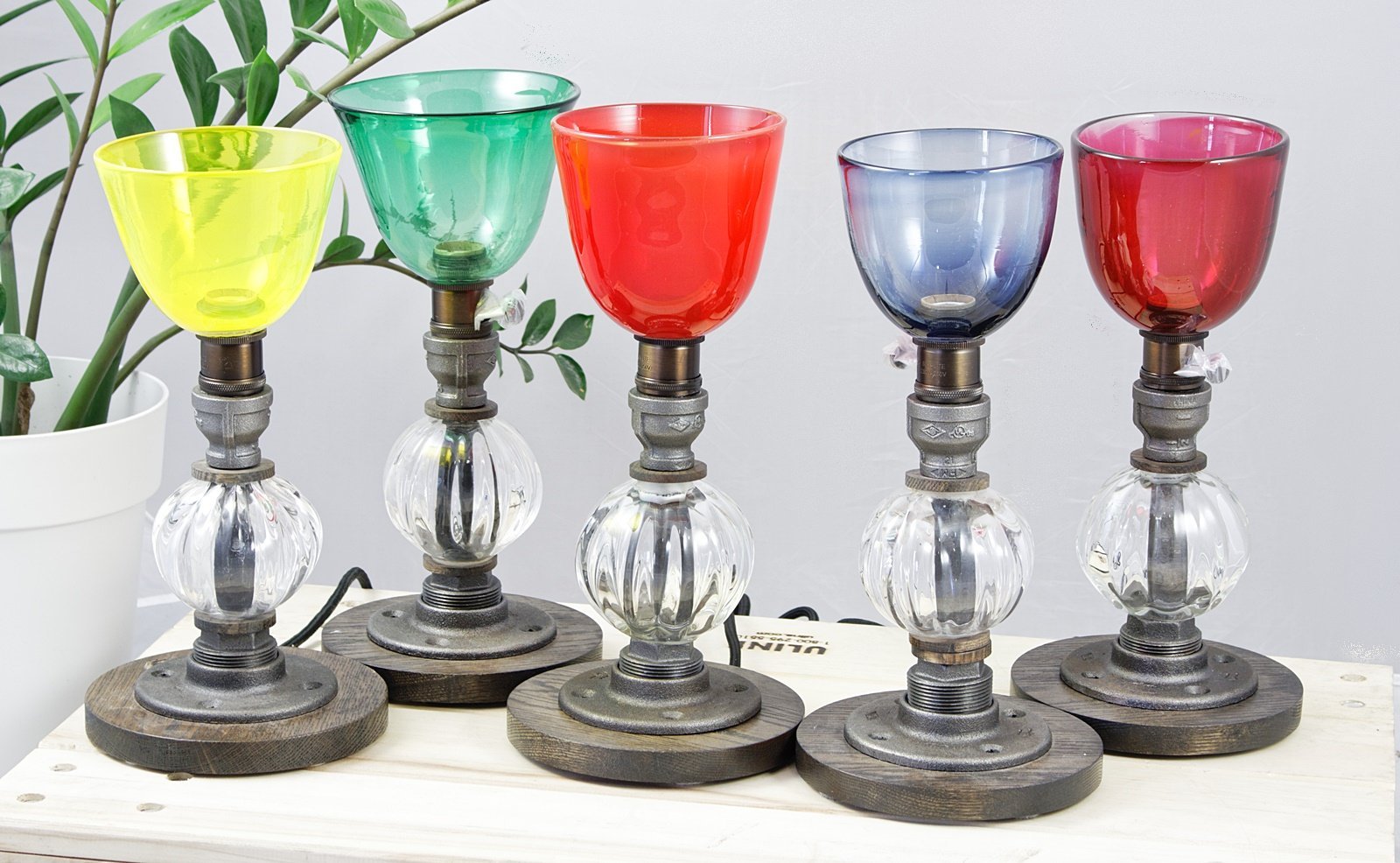 Lampe de chevet en verre soufflé - petite - La Meduse - Verre soufflé