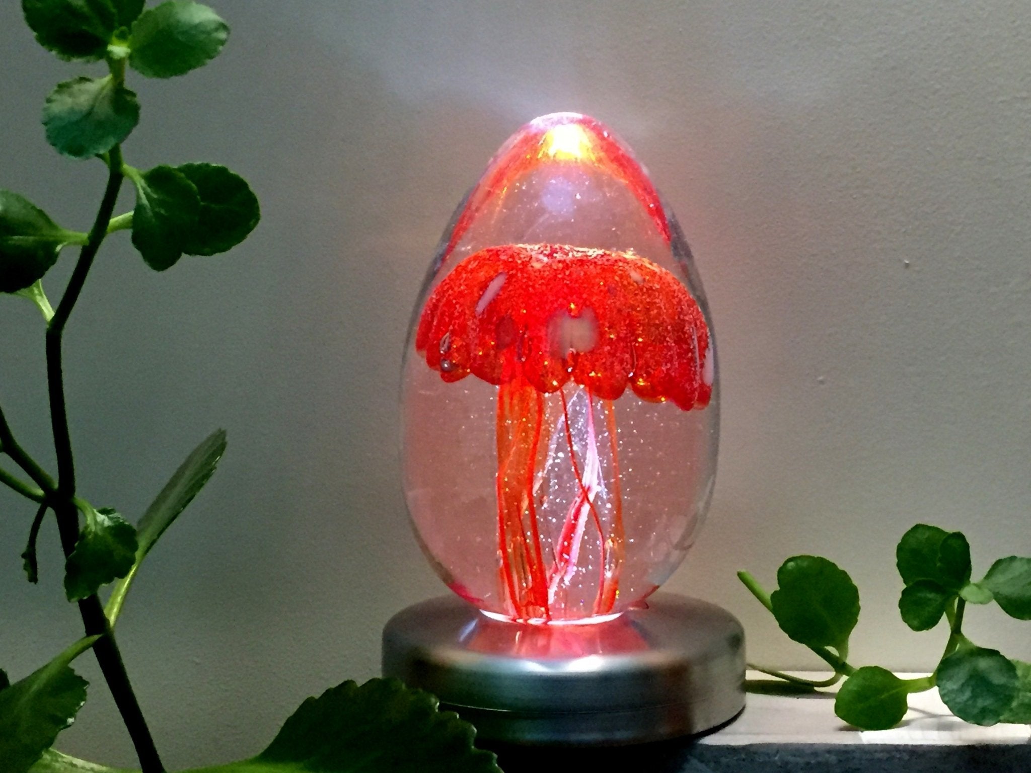 Méduse "Douce Éternité" (ovale) avec cendres funéraires - La Meduse - Verre soufflé