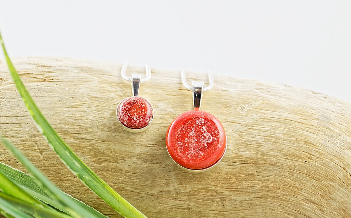 Pendentif simple en verre pour cendres funéraires - La Meduse - Verre soufflé